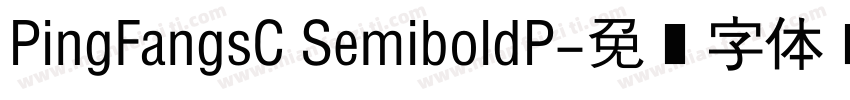 PingFangsC SemiboldP字体转换
